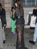 Thylane Blondeau in Black Dress at Etam Fashion show in Paris