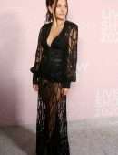 Thylane Blondeau in Black Dress at Etam Fashion show in Paris
