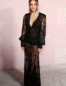 Thylane Blondeau in Black Dress at Etam Fashion show in Paris