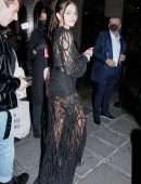 Thylane Blondeau in Black Dress at Etam Fashion show in Paris