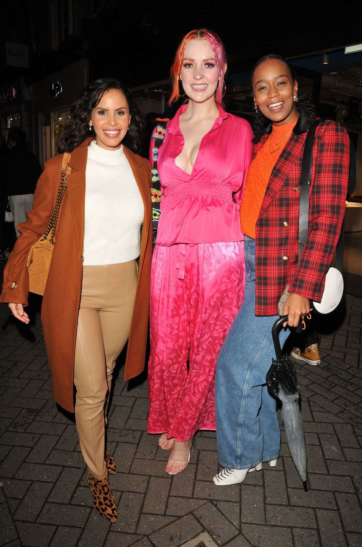 Victoria Clay Cleavage in All Pink in London
