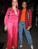 Victoria Clay Cleavage in All Pink in London