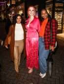 Victoria Clay Cleavage in All Pink in London
