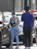 Addison Rae Booty in Leggings Outside Gym in West Hollywood