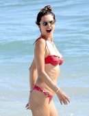 Alessandra Ambrosio Booty in Bikini at a Beach in Malibu