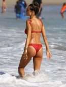 Alessandra Ambrosio Booty in Bikini at a Beach in Malibu