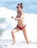 Alessandra Ambrosio Booty in Bikini at a Beach in Malibu