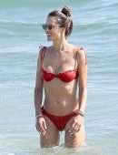Alessandra Ambrosio Booty in Bikini at a Beach in Malibu