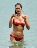 Alessandra Ambrosio Booty, Parades her Flawless Bikini Body on the Beach in Florianópolis