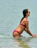 Alessandra Ambrosio Booty, Parades her Flawless Bikini Body on the Beach in Florianópolis
