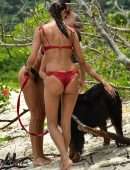 Alessandra Ambrosio Booty, Parades her Flawless Bikini Body on the Beach in Florianópolis