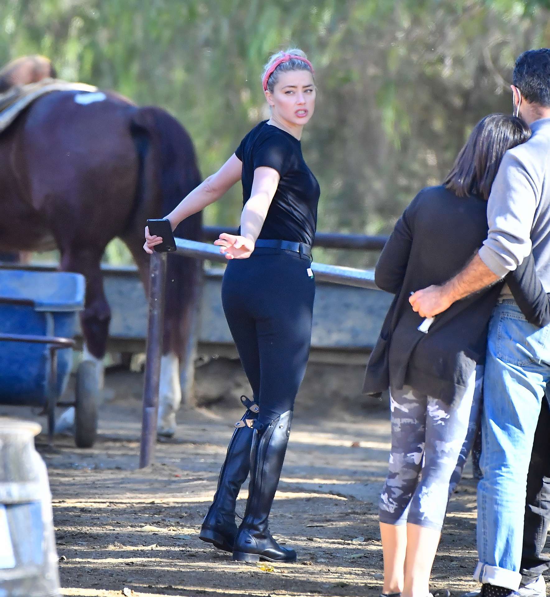 Amber Heard Booty, Horseback Riding in Los Angeles
