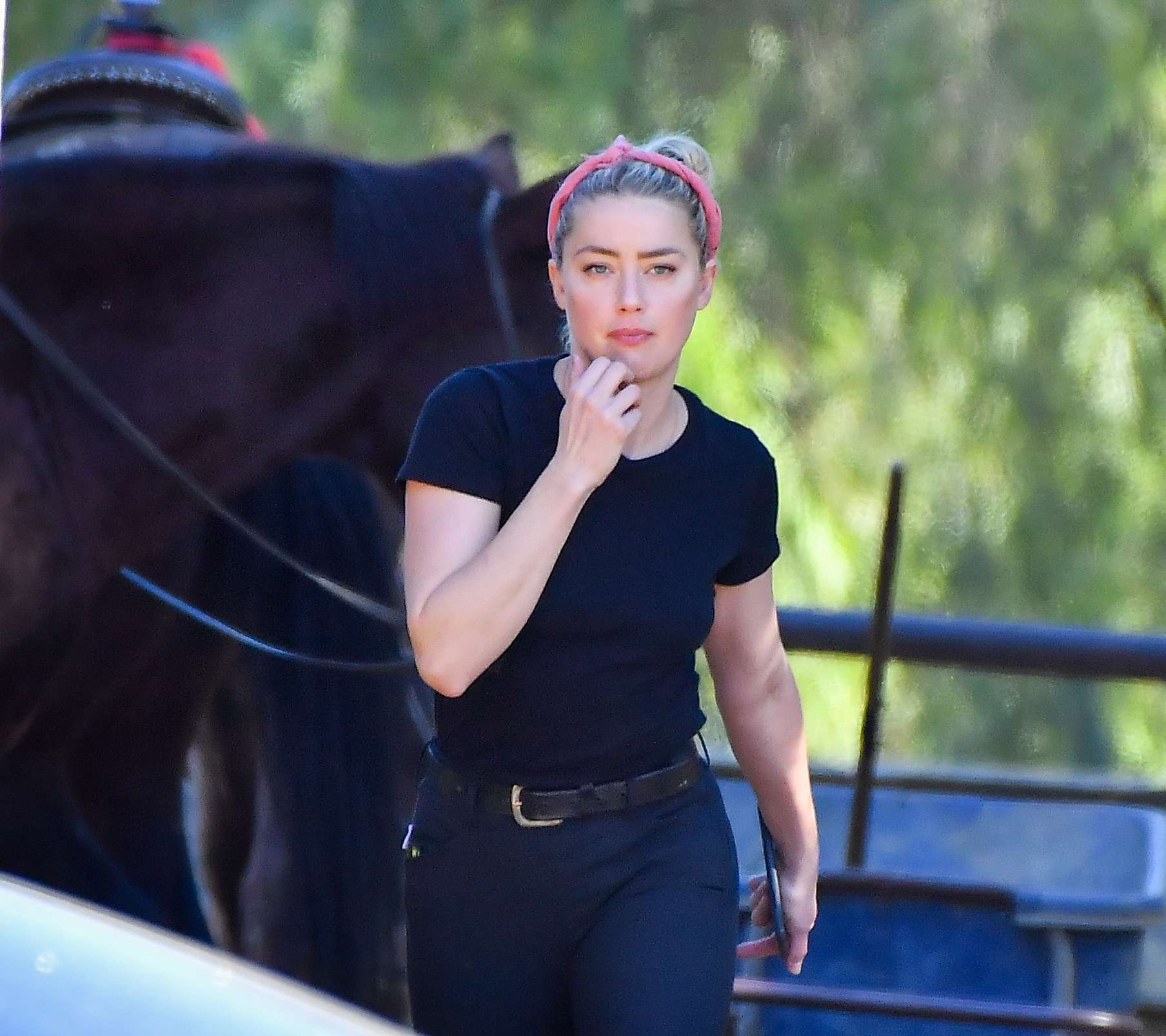 Amber Heard Booty, Horseback Riding in Los Angeles