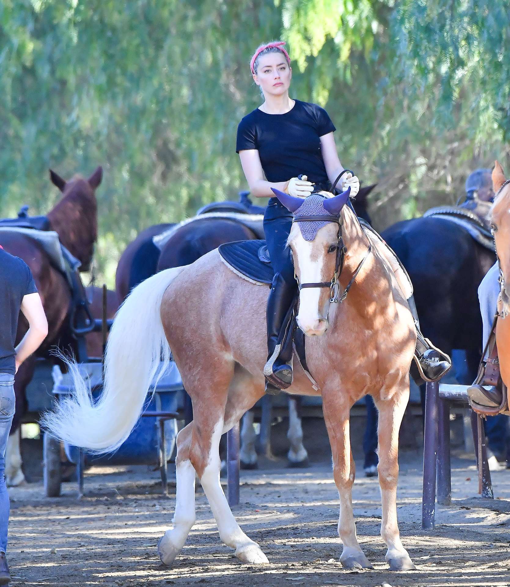 Amber Heard Booty, Horseback Riding in Los Angeles
