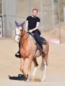Amber Heard Booty, Horseback Riding in Los Angeles