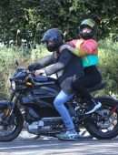 Ana De Armas Booty and Ben Affleck Riding Ben's Electric Harley Davidson in Brentwood