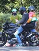 Ana De Armas Booty and Ben Affleck Riding Ben's Electric Harley Davidson in Brentwood