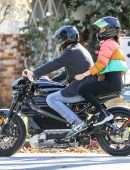 Ana De Armas Booty and Ben Affleck Riding Ben's Electric Harley Davidson in Brentwood