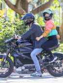 Ana De Armas Booty and Ben Affleck Riding Ben's Electric Harley Davidson in Brentwood