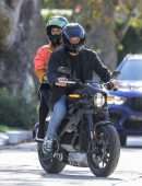 Ana De Armas Booty and Ben Affleck Riding Ben's Electric Harley Davidson in Brentwood