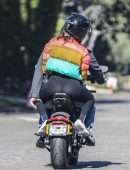 Ana De Armas Booty and Ben Affleck Riding Ben's Electric Harley Davidson in Brentwood