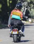 Ana De Armas Booty and Ben Affleck Riding Ben's Electric Harley Davidson in Brentwood