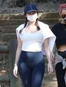 Ana de Armas in Tights, Hiking with a Friend in Los Angeles