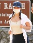 Ana de Armas in Tights, Hiking with a Friend in Los Angeles