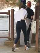 Ana de Armas in Tights, Hiking with a Friend in Los Angeles