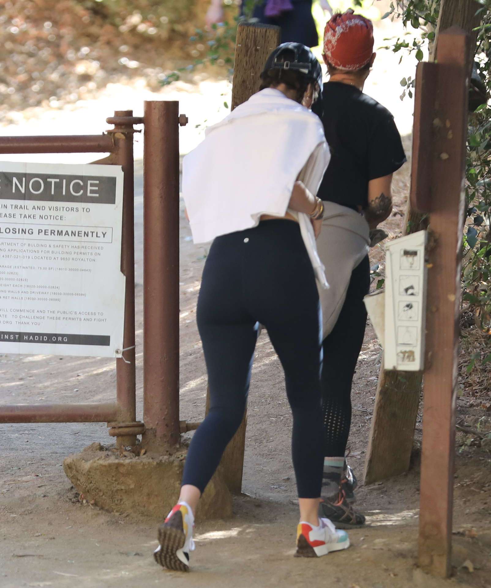 Ana de Armas in Tights, Hiking with a Friend in Los Angeles