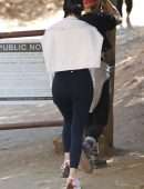 Ana de Armas in Tights, Hiking with a Friend in Los Angeles