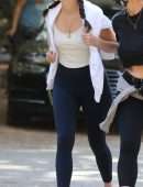 Ana de Armas in Tights, Hiking with a Friend in Los Angeles