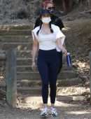 Ana de Armas in Tights, Hiking with a Friend in Los Angeles
