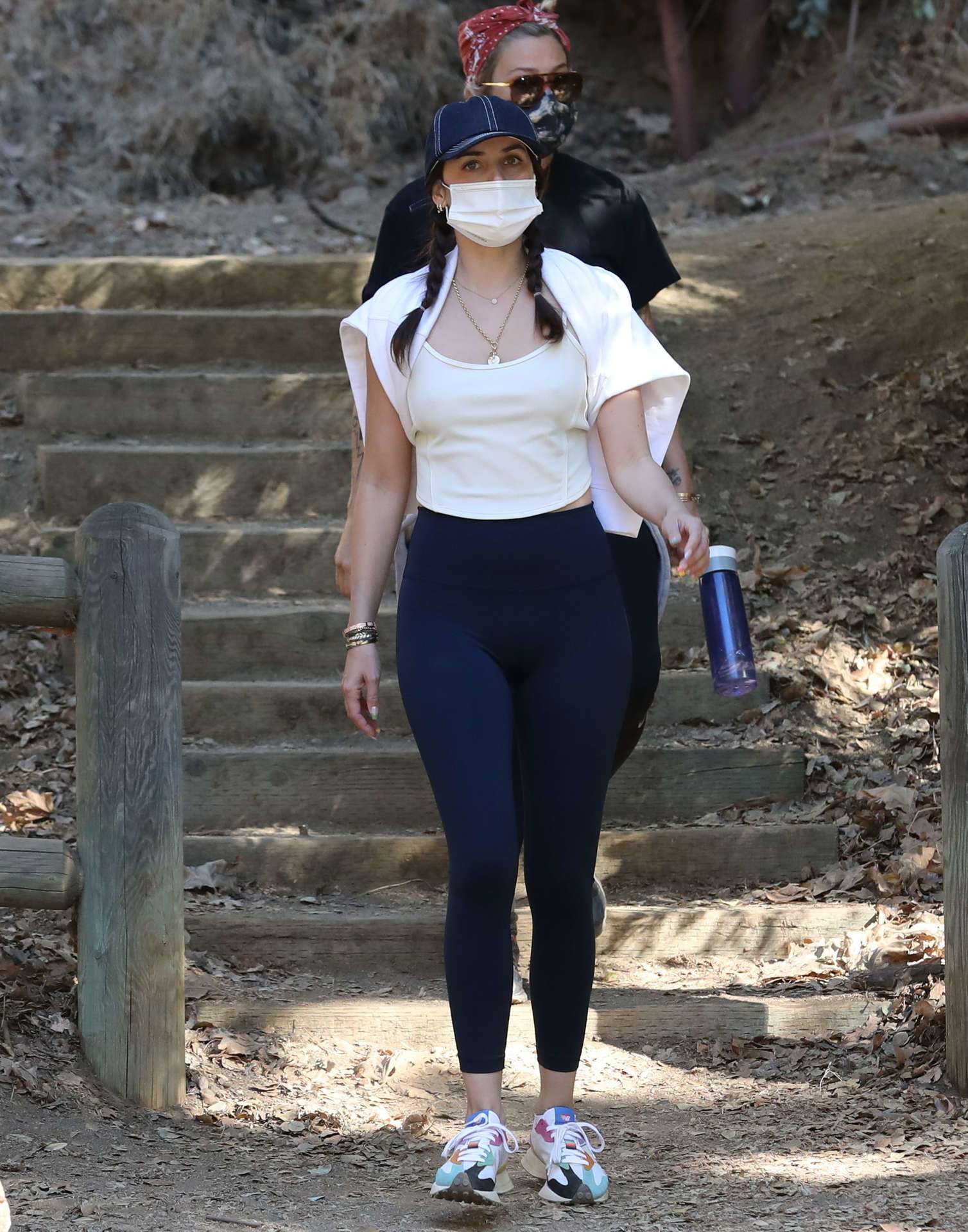 Ana de Armas in Tights, Hiking with a Friend in Los Angeles