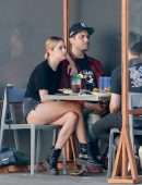 Ashley Benson Leggy at Mustard Seed Cafe in Los Angeles
