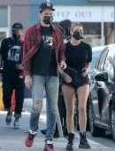 Ashley Benson Leggy at Mustard Seed Cafe in Los Angeles