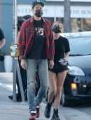 Ashley Benson Leggy at Mustard Seed Cafe in Los Angeles