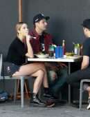 Ashley Benson Leggy at Mustard Seed Cafe in Los Angeles
