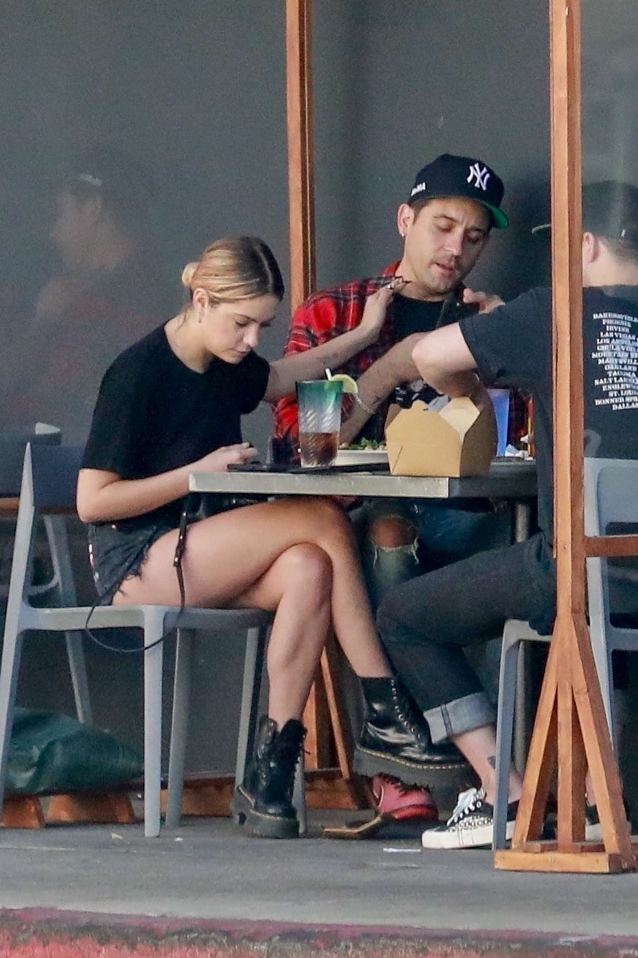Ashley Benson Leggy at Mustard Seed Cafe in Los Angeles