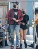 Ashley Benson Leggy at Mustard Seed Cafe in Los Angeles