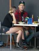 Ashley Benson Leggy at Mustard Seed Cafe in Los Angeles