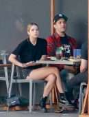 Ashley Benson Leggy at Mustard Seed Cafe in Los Angeles