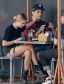 Ashley Benson Leggy at Mustard Seed Cafe in Los Angeles