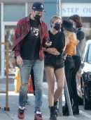 Ashley Benson Leggy at Mustard Seed Cafe in Los Angeles