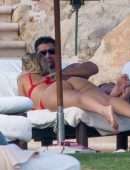 Bebe Rexha Booty in Red Bikini in Cabo San Lucas