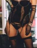 Bella Thorne Booty in Black Lingerie