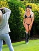Bianca Gascoigne on Set of 2021 Calendar Photoshoot in Lanzarote