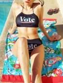 Blanca Blanco in Promoting to VOTE Bikini