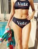 Blanca Blanco in Promoting to VOTE Bikini