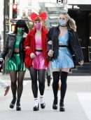 Camila Mendes, Lili Reinhart and Madelaine Petsch, Leggy Heading to Vanessa Morgan’s Baby Shower